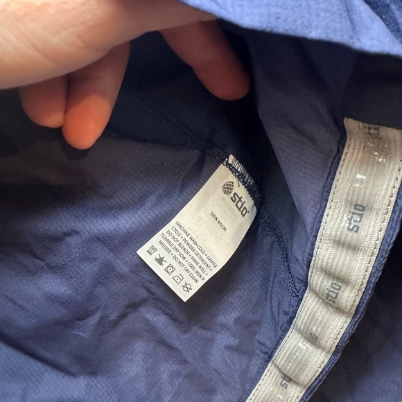 Stio Women’s L Second Light Zip-up Blue Jacket Packable Thumb Holes Back Pocket - Picture 6 of 8